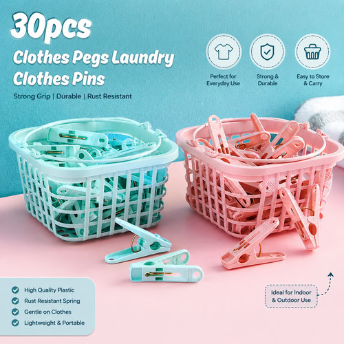 Strong plastic clothes - plastic, pegs