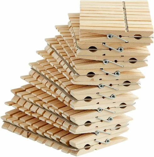 Solid wooden clothes pegs - solid,