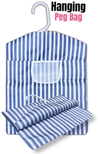Hanging fabric peg bag - hanging,