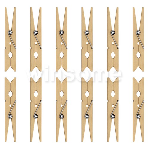 102 wooden clothes pegs clips - wooden,