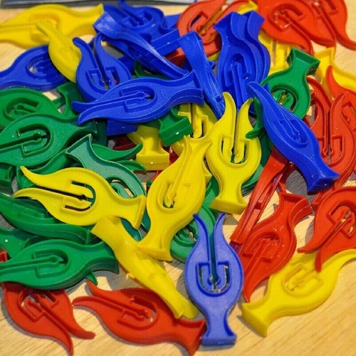 Classic plastic clothes pegs - clothes,