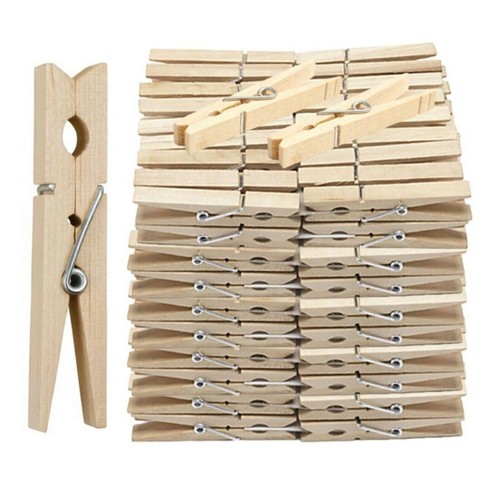 Wooden clothes pegs clips pine - clips,