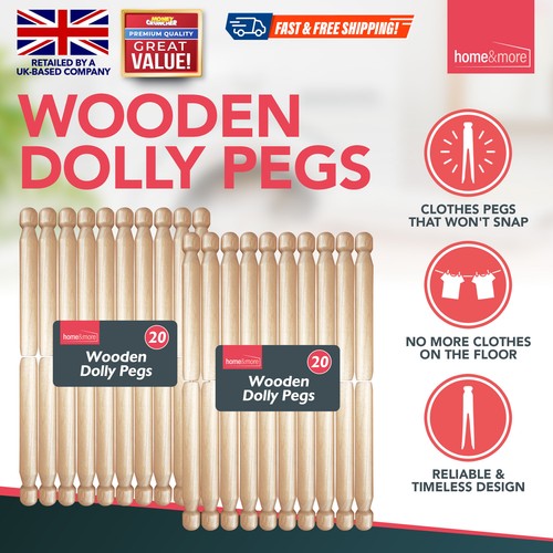 120 wooden dolly pegs - 20-120,