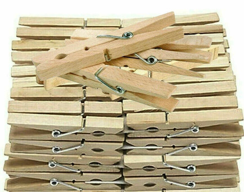 120 wooden clothes - clothes, clips