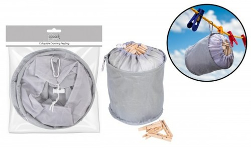 Collapsible peg bag with draw - peg,